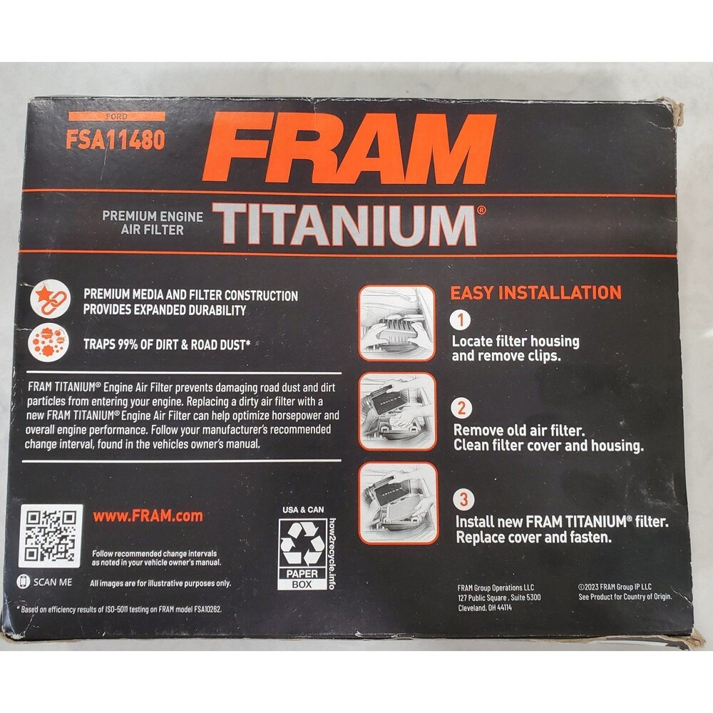 Air Filter Fram Titanium FSA11480 new - Picture 2 of 10